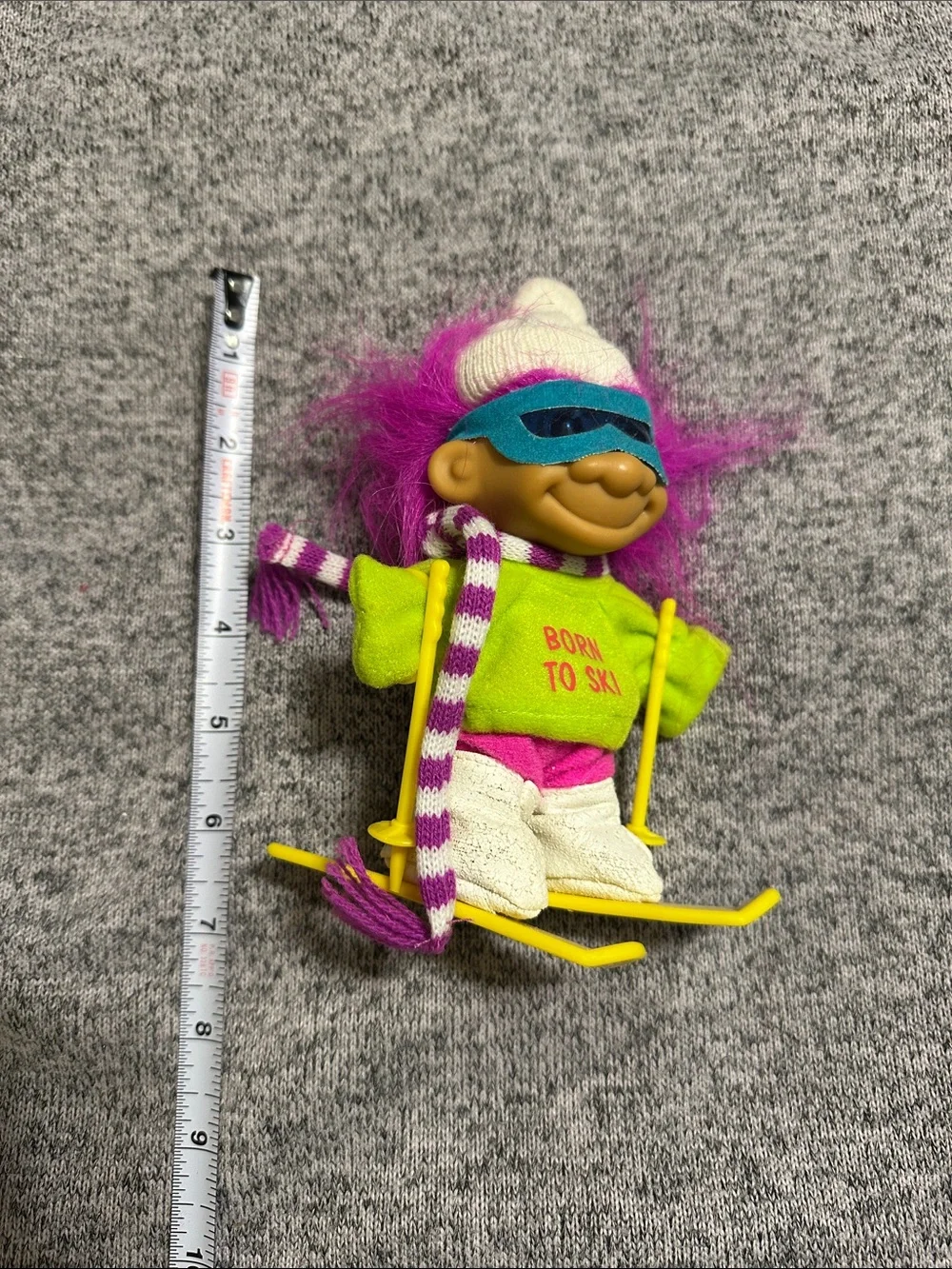Russ Troll Plush Ski Doll - Neon Green & Hot Pink